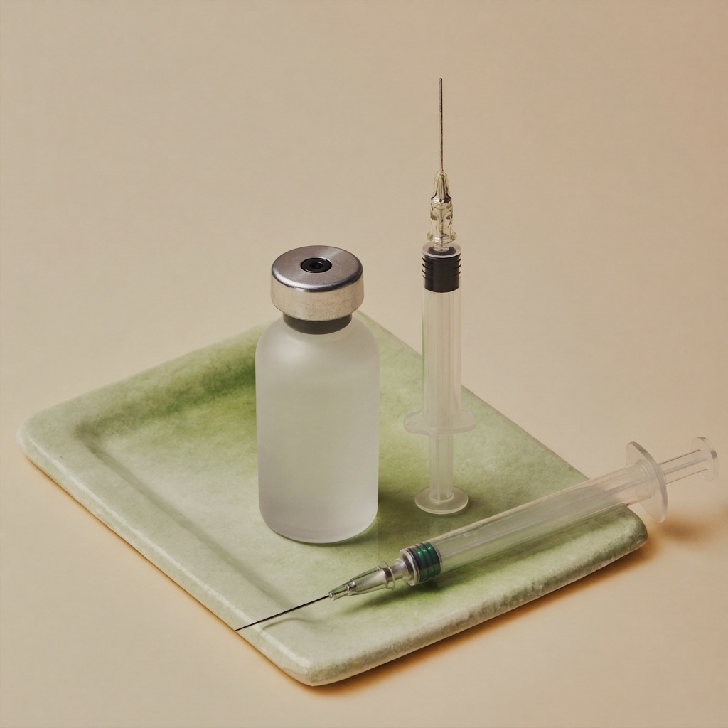 Medication vial and syringe